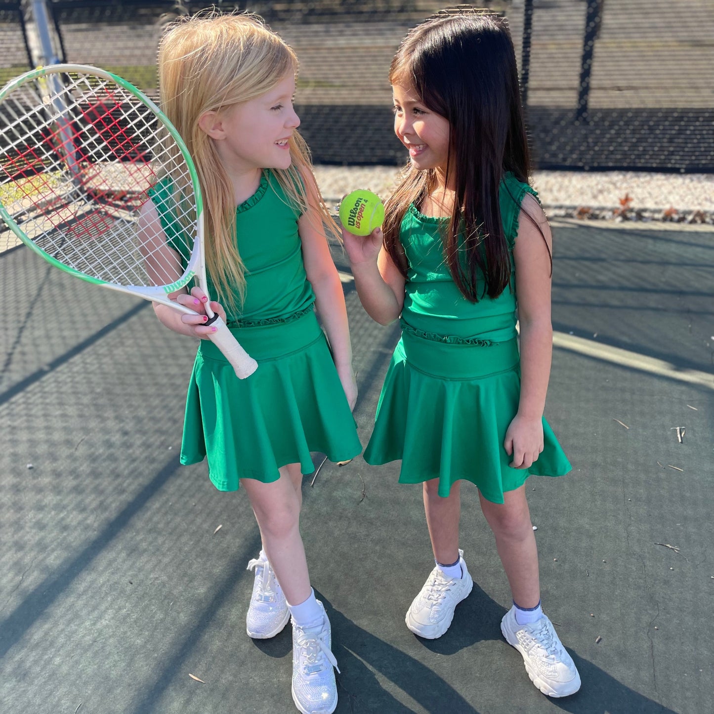 Active Ruffle Set in Masters Green