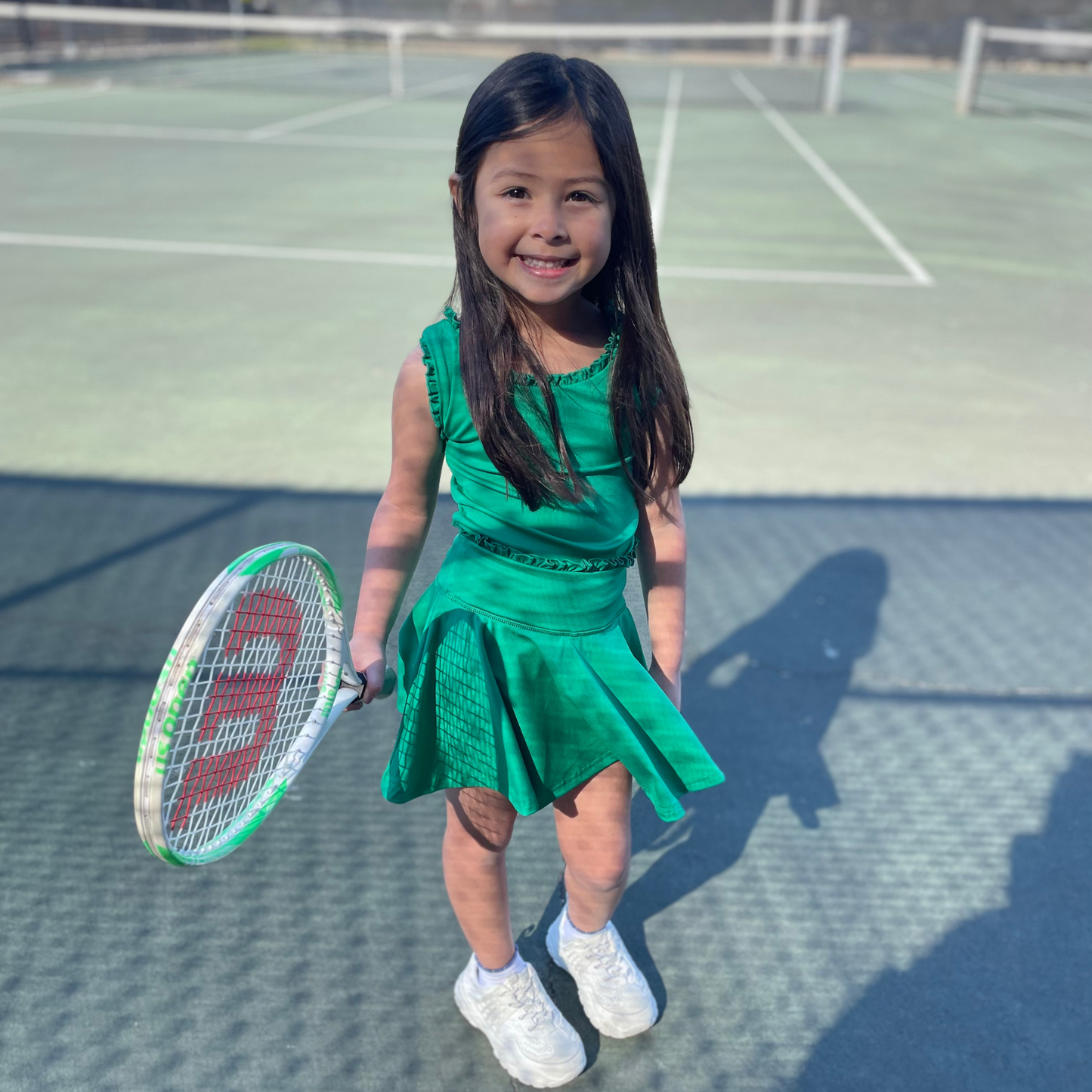 Active Ruffle Set in Masters Green