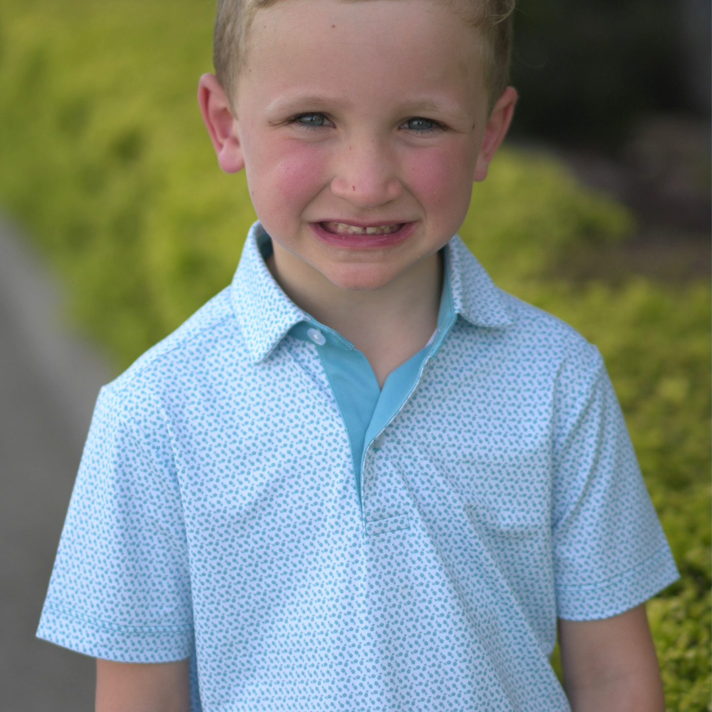 Mint Clover Boys Polo