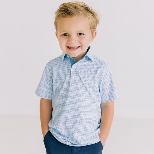 Mint Clover Boys Polo