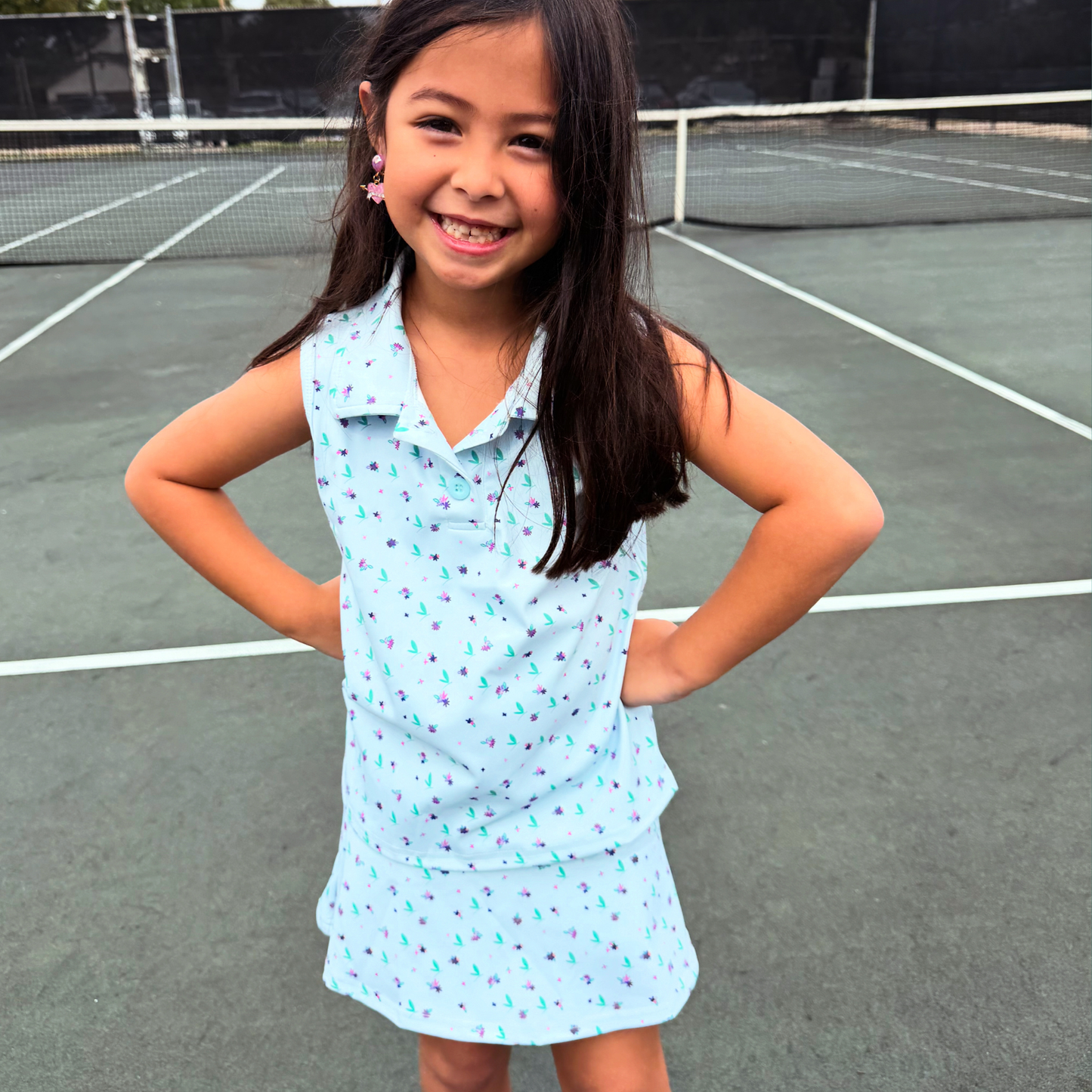 Aqua Dragonfly Floral Set