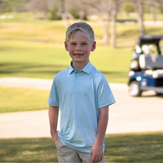 Mint Clover Boys Polo